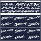 Custom Women's Navy White V-Neck Cropped Baseball Jersey