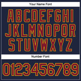 Custom Women's Navy Crimson-Gold V-Neck Cropped Baseball Jersey