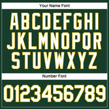 Custom Women's Green White-Gold V-Neck Cropped Baseball Jersey