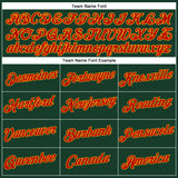 Custom Women's Green Red-Gold V-Neck Cropped Baseball Jersey