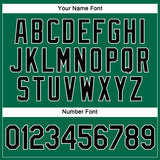 Custom Women's Kelly Green Black-White V-Neck Cropped Baseball Jersey