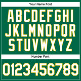 Custom Women's Kelly Green White-Gold V-Neck Cropped Baseball Jersey