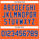 Custom Women's Orange Royal-White V-Neck Cropped Baseball Jersey