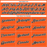 Custom Women's Orange Black-White V-Neck Cropped Baseball Jersey