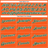 Custom Women's Orange Green-White V-Neck Cropped Baseball Jersey