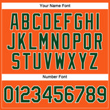 Custom Women's Orange Green-White V-Neck Cropped Baseball Jersey