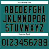 Custom Women's Aqua Black-Old Gold V-Neck Cropped Baseball Jersey