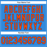 Custom Electric Blue Orange-Royal Authentic Baseball Jersey