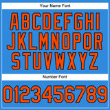Custom Electric Blue Orange-Black Authentic Baseball Jersey
