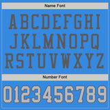 Custom Powder Blue Gray-Steel Gray Mesh Authentic Football Jersey