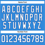 Custom Powder Blue White-Royal Hockey Lace Neck Jersey