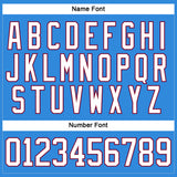 Custom Powder Blue White-Maroon Hockey Lace Neck Jersey