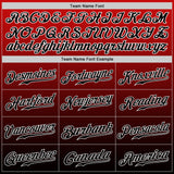 Custom Red Black-White Authentic Fade Fashion Baseball Jersey