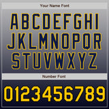 Custom Gray Gold-Navy Authentic Fade Fashion Baseball Jersey