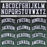 Custom Black White-Green Authentic Fade Fashion Basketball Jersey