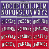 Custom Purple White-Red Authentic Fade Fashion Basketball Jersey