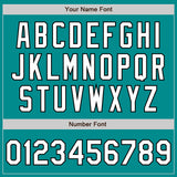 Custom Aqua White-Teal Authentic Fade Fashion Baseball Jersey