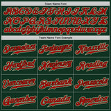 Custom Green Red-Cream Authentic Gradient Fashion Baseball Jersey