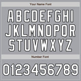 Custom Gray White Steel Gray-Black Authentic Fade Fashion Baseball Jersey