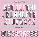 Custom Light Pink White-Black Authentic Fade Fashion Baseball Jersey