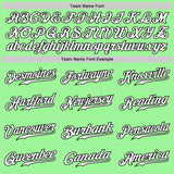 Custom Pea Green White-Black Authentic Fade Fashion Baseball Jersey