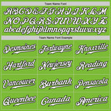 Custom Neon Green White-Black Authentic Fade Fashion Baseball Jersey