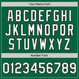 Custom Kelly Green White-Black Authentic Fade Fashion Baseball Jersey