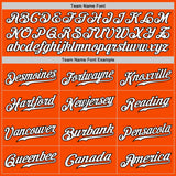 Custom Orange White-Black Authentic Fade Fashion Baseball Jersey