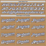 Custom Old Gold White-Navy Authentic Fade Fashion Baseball Jersey