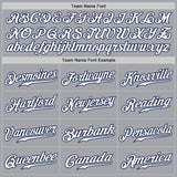 Custom Gray White-Navy Authentic Fade Fashion Baseball Jersey