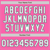 Custom Pink White-Kelly Green Authentic Fade Fashion Baseball Jersey