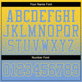 Custom Stitched Gold Light Blue Fade Fashion Sports Pullover Sweatshirt Hoodie