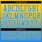 Custom Stitched Gold Powder Blue Fade Fashion Sports Pullover Sweatshirt Hoodie