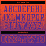 Custom Stitched Orange Purple Fade Fashion Sports Pullover Sweatshirt Hoodie
