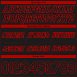 Custom Black Red Pinstripe Fade Fashion Authentic Basketball Shorts