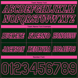 Custom Green Pink Pinstripe Fade Fashion Authentic Basketball Shorts