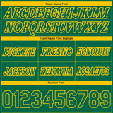 Custom Kelly Green Yellow Pinstripe Fade Fashion Authentic Basketball Shorts