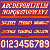 Custom Purple White-Orange Pinstripe Fade Fashion Authentic Basketball Shorts