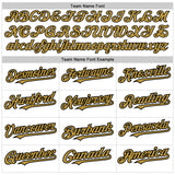 Custom White Pinstripe Old Gold-Black Authentic Fade Fashion Baseball Jersey