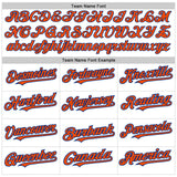 Custom White Pinstripe Orange-Royal Authentic Fade Fashion Baseball Jersey
