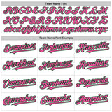 Custom White Pinstripe Pink-Green Authentic Fade Fashion Baseball Jersey