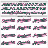 Custom White Pinstripe Kelly Green-Pink Authentic Fade Fashion Baseball Jersey