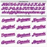 Custom White Pinstripe Purple-Pink Authentic Fade Fashion Baseball Jersey