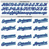 Custom White Pinstripe Purple-Teal Authentic Fade Fashion Baseball Jersey