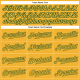 Custom Gold Gold-Green Authentic Baseball Jersey