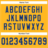 Custom Gold Royal Mesh Authentic Football Jersey