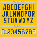 Custom Yellow Royal Pinstripe Royal-White Authentic Baseball Jersey