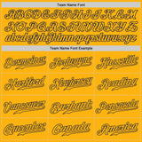 Custom Gold Gold-Navy Authentic Baseball Jersey