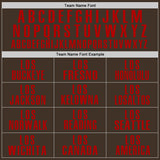 Custom Brown Red Performance Golf Polo Shirt