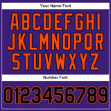Custom Purple Black-Orange Performance Vapor Golf Polo Shirt